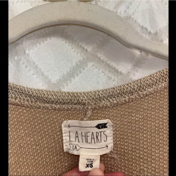 Tan LA hearts cardigan - Picture 3 of 3
